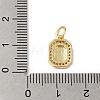 Real 18K Gold Plated Brass Micro Pave Clear Cubic Zirconia Pendants KK-L216-002G-D-3