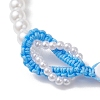 2Pcs ABS Plastic Imitation Pearl Beads Braided Bead Bracelets for Women BJEW-JB13062-4