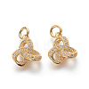 Brass Micro Pave Cubic Zirconia Pendants ZIRC-J021-21-RS-2