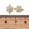 Brass Micro Pave Cubic Zirconia Connector Charms KK-L258-03A-G-3