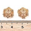 Brass Micro Pave Clear Cubic Zirconia Bead Caps KK-U028-01G-2