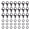 60Pcs 2 Style 304 Stainless Steel Lobster Claw Clasps STAS-DC0002-26-2