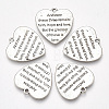 Tibetan Style Alloy Quote Pendants X-PALLOY-S177-20-1