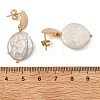 Natural Keshi Pearl Stud Dangle Earrings EJEW-JE07133-01-5