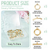 10Pcs 2 Styles Brass Toggle Clasps FIND-TA0008-44C-4