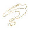 Brass Oval Link Chain Y Lariat Necklaces NJEW-H087-06I-G-4