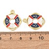Ocean Alloy Enamel Pendants ENAM-B041-01O-2