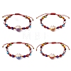 Adjustable Lanmpword Evil Eye Braided Bead Bracelet BJEW-JB11059-1