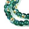 Electroplate Transparent Glass Beads Strands EGLA-Q132-4MM-A07-3
