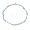 2Pcs Glass Seed Beaded Stretch Bracelets Sets for Women BJEW-MZ00296-02-3