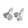 Rack Plating Alloy European Dangle Charms MPDL-N039-207-3