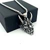 Vintage 304 Stainless Steel 3D Devil Mask Pendant Necklaces for Men AL8165-3