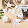 Fashewelry 210Pcs Marble Pattern Paper Hair Ties & Earring Display Card Sets CDIS-FW0001-03-11