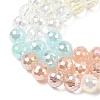 Electroplate Glass Beads Strands EGLA-D300-06-8mm-20-4
