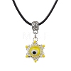 Evil Eye Handmade Lampwork & Glass Sead Beaded Pendant Necklaces NJEW-MZ00092-08-2