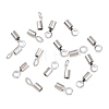 304 Stainless Steel Fold Over Crimp Cord Ends STAS-P434-05C-P-1