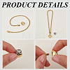 2Pcs Heart Non-Tarnish Stainless Steel Charm Bracelets BJEW-CN0001-23G-6