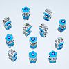  12Pcs 2 styles Brass Enamel European Beads KK-NB0001-43P-5