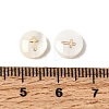 Natural Freshwater Shell Flat Round Beads SHEL-C009-01E-3