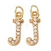 304 Stainless Steel with Crystal Rhinestone Charms RB-CBA5270-11G-J-1