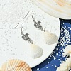 Alloy Turtle Dangle Earrings EJEW-JE05649-4