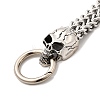 Skull Viking 304 Stainless Steel Wheat Chain Bracelets for Men FS-WGC8E20-09-2