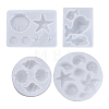 4Pcs 4 Style Pendant Silicone Molds DIY-BG0001-48-9