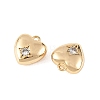 SHEGRACE Valentine's Day Brass Micro Pave Clear Cubic Zirconia Charms XGRQ4N358-737G-2