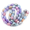 Opaque Baking Painted Crackle Glass Beads Strands X-EGLA-S174-21I-2