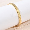 Textured 304 Stainless Steel Hinged Bangles for Women BJEW-Z178-04G-3
