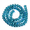 Electroplate Glass Beads Strands X-EGLA-A034-T4mm-L25-3