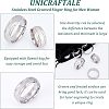 DICOSMETIC 8Pcs 8 Size 201 Stainless Steel Grooved Finger Ring for Men Women RJEW-DC0001-11-4