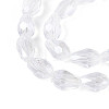 Transparent Teardrop Glass Beads Strands GLAA-T025-79A-01-3