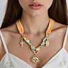 Polyester Collar Choker Necklaces for Women NJEW-SP0001-18-6