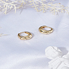1Pair Brass Pave Clear Cubic Zirconia Hoop Earrings for Women EJEW-LP0004-59G-3