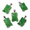 Dyed Natural White Jade Pendants G-B127-09P-02-2