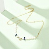 Natural Lapis Lazuli Chip and Rice Natural Pearl Beaded Necklaces GG-CBA3297-15G-C-2
