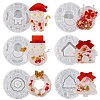 Christmas Theme Wreath/Sock/Tree/Snowman/Gingerbread Man/House DIY Silicone Quicksand Molds SIMO-PW0017-12A-1