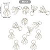 80Pcs Flower Rack Plating Brass Filigree Bead Cap Pendant Bails KK-FH0003-48-5