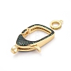 Brass Micro Pave Cubic Zirconia Lobster Claw Clasps ZIRC-F110-94G-02-2