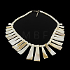 Freshwater Shell Beaded Bib Statement Necklaces NJEW-Q280-03A-3