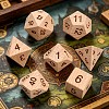 Natural Wood Polyhedral Dice Set WOOD-A027-01A-4