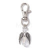 Angel Alloy & Glass Pearl Beads Pendants Decorations HJEW-JM01102-2