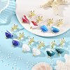 Lampwork Shell Shape Dangle Stud Earrings EJEW-JE07356-1