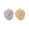 Brass Micro Pave Cubic Zirconia Pendants ZIRC-L075-23-1