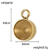 304 Stainless Steel Pendant Cabochon Settings STAS-OY009-06G-2