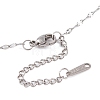 Non-Tarnish Woven Net/Web with Feather 304 Stainless Steel Pendant Necklaces for Women NJEW-G087-05P-4