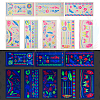 8 Sheets 8 Style Creative Fluorescent Arm Removable Temporary Tattoos Paper Stickers STIC-TA0002-02-11