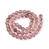 Crackle Transparent Glass Beads Strands GLAA-Q108-02A-09-2
