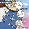20Pcs 4 Style Alloy & Glass Pendant Decorations HJEW-YW00370-5